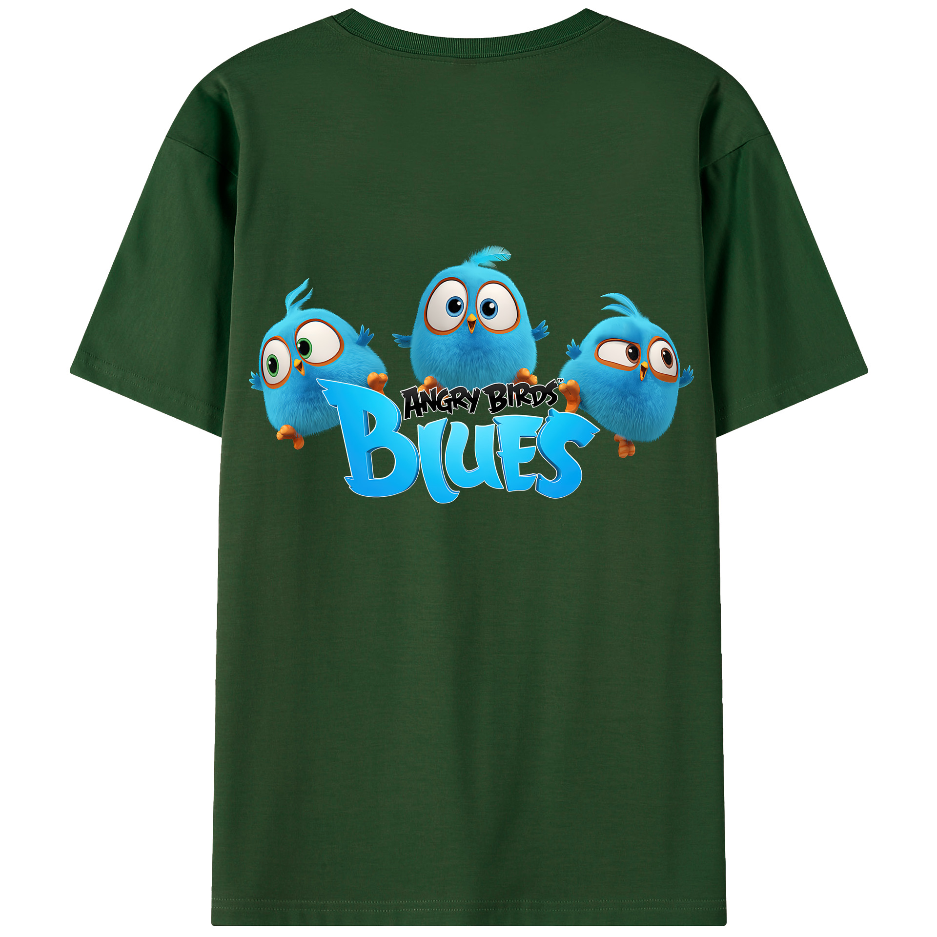 （画像用） Angry Birds アングリーバード 綿100％半袖Tシャツ（背面プリント）